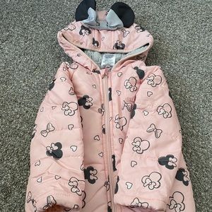 Girls Minnie Mouse winter jacket.